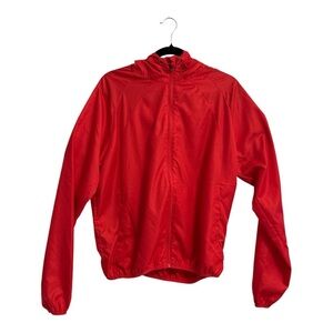 Bright Red Hooded Jacket